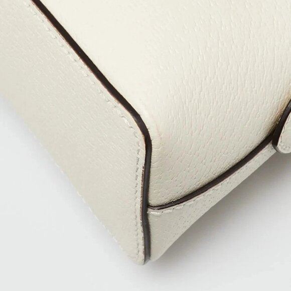 Gucci White Leather Vintage Web Small Ophidia Crossbody Bag - Picture 4 of 12